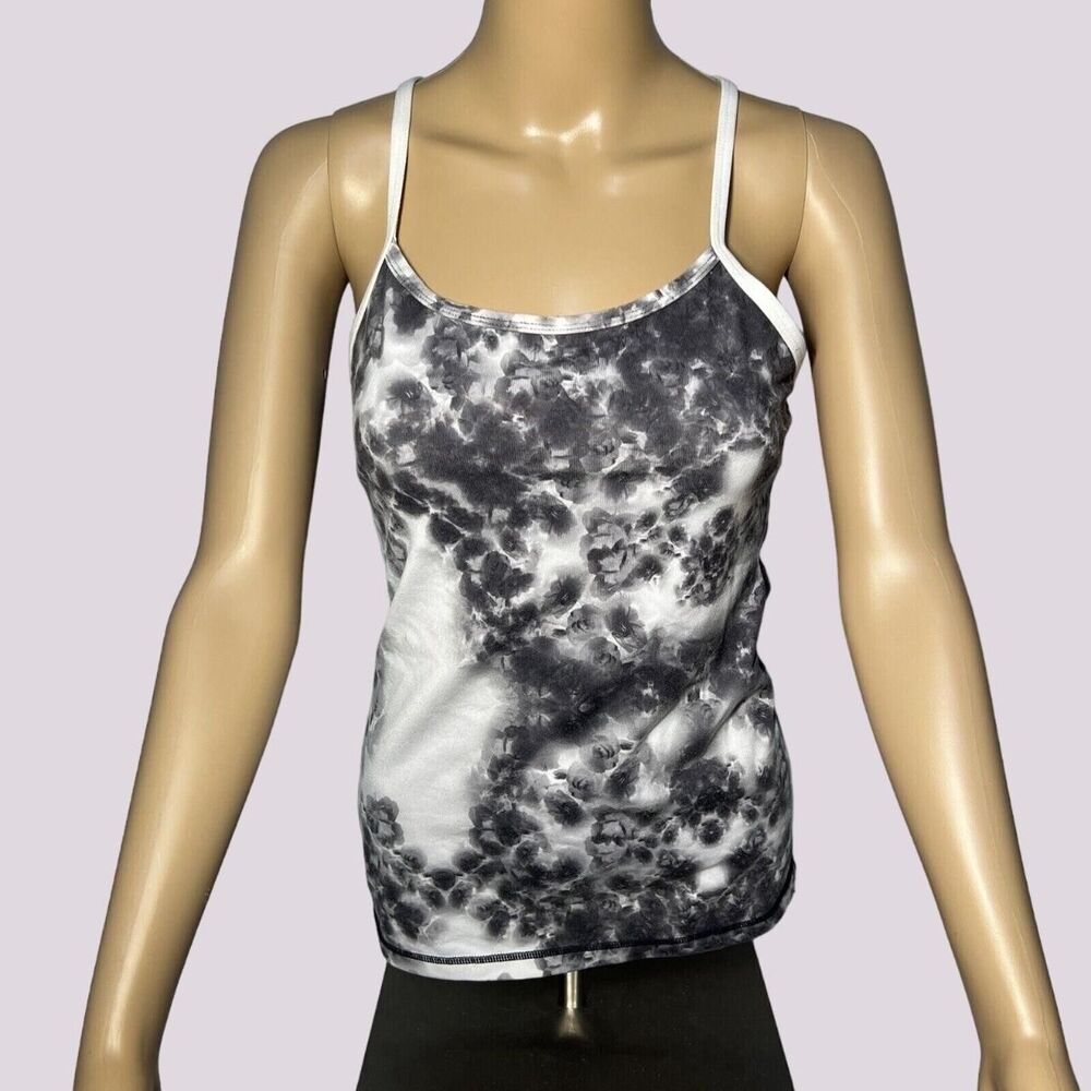 Lululemon Tank Workout Top Gray White Tie Dye Women’s Size 6